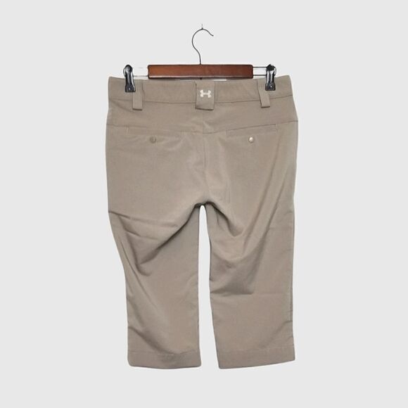 Under Armour Tan Golf Athletic Sports Capris Size 2 - Picture 2 of 6